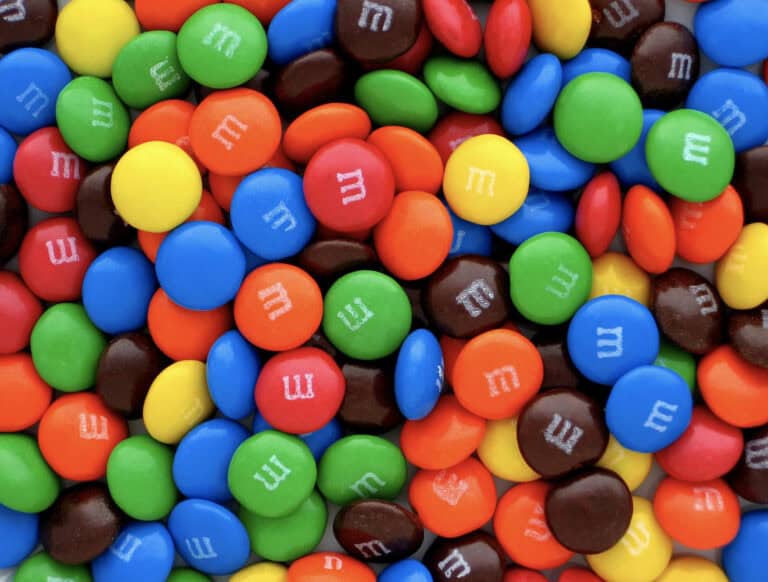 pile of colorful m&m's