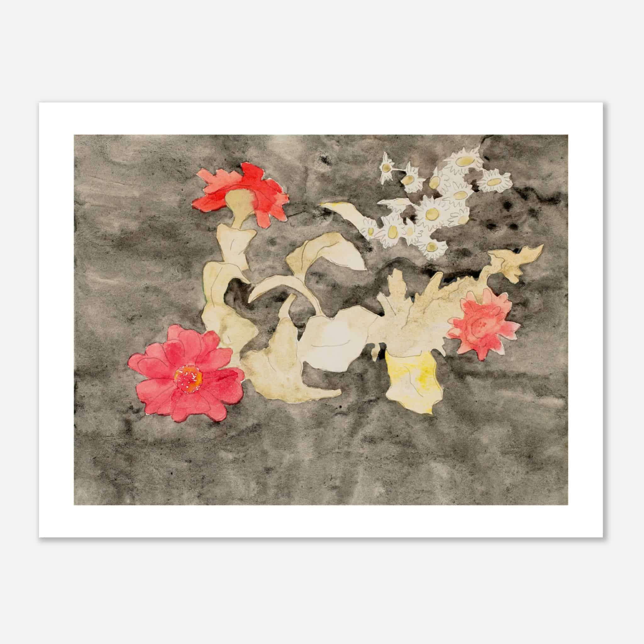 floral abstract art print